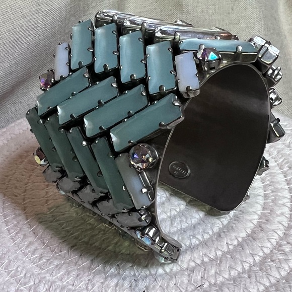OOAK Sorrelli Cuff Bracelet Swarovski Crystals - Picture 6 of 9
